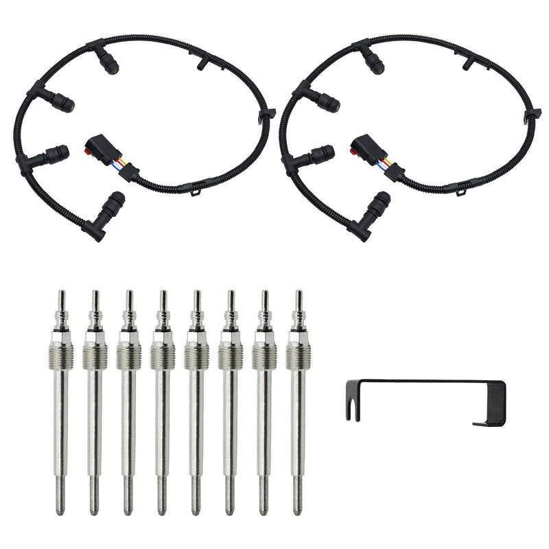 DURAFORCE 4C3Z12A342AA ZD13 Diesel Glow Plug & 4C2Z-12A690-AB Harness For Ford Powerstroke