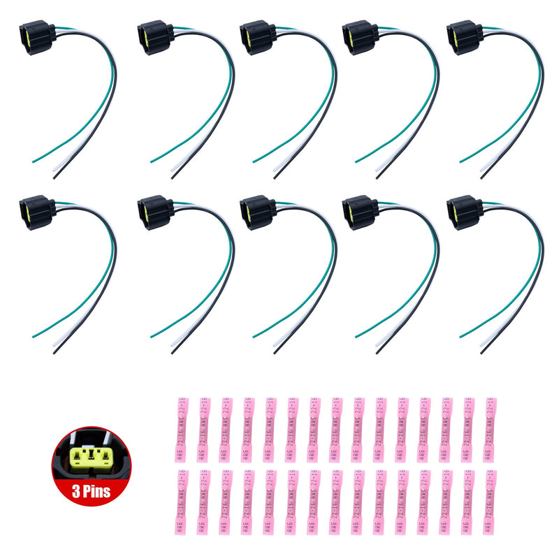 DURAFORCE For Ford Lincoln Brake Fluid Level Sensor Connector Pigtail Wire Harness Set 10