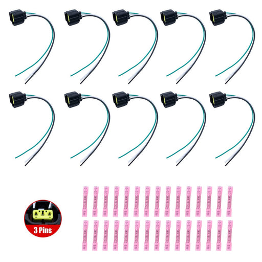 DURAFORCE For Ford Lincoln Brake Fluid Level Sensor Connector Pigtail Wire Harness Set 10