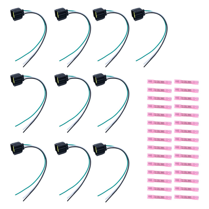DURAFORCE For Ford Lincoln Brake Fluid Level Sensor Connector Pigtail Wire Harness Set 10
