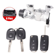 DURAFORCE For VW JETTA IGNITION SWITCH LOCK ASSEMBLY W/ 2x Intelligent KEY SHELL & 2x Key