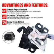 DURAFORCE For 2012-2015 Honda Civic 1.5L 1.8L 2.4L Hood Latch Lock 74120-TR0-A01