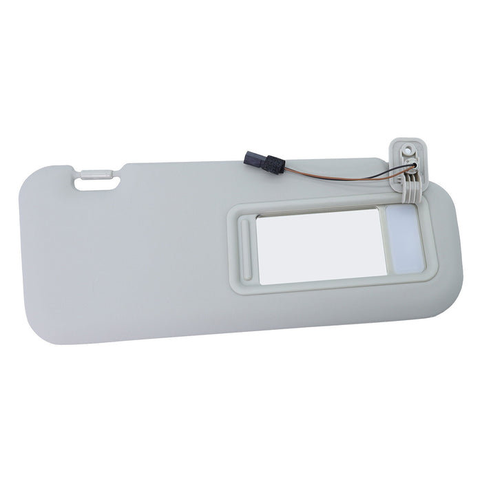 DURAFORCE 2PS Left & Right Side Gray Sun Visor with Light & Clip For 2010-2013 Mazda 3