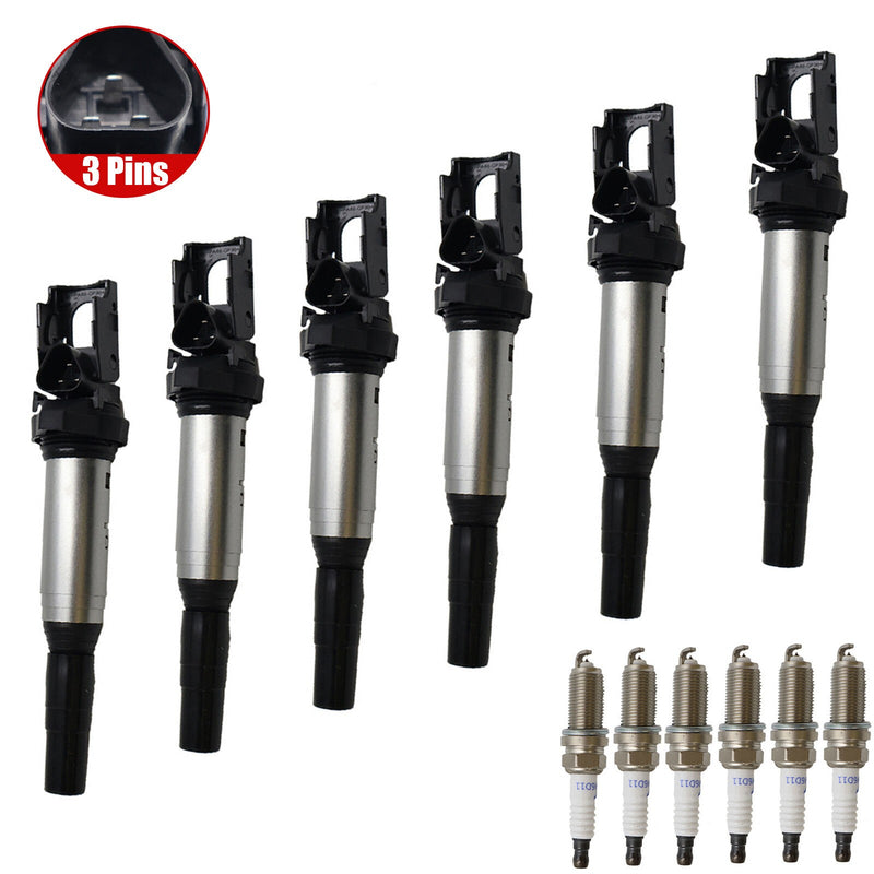 DURAFORCE For BMW 525i 525xi 528i 528i xDrive 6 x Ignition Coils + 6 x Spark Plugs Kit