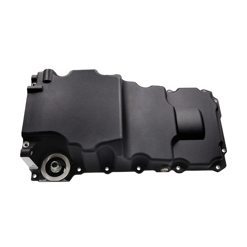 DURAFORCE Black LS RetroFit Aluminum Rear Sump Oil Pan With Turbo Drains W/Added Clearance