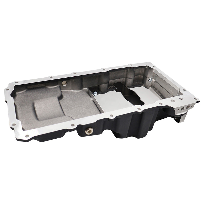 DURAFORCE Black LS RetroFit Aluminum Rear Sump Oil Pan With Turbo Drains W/Added Clearance