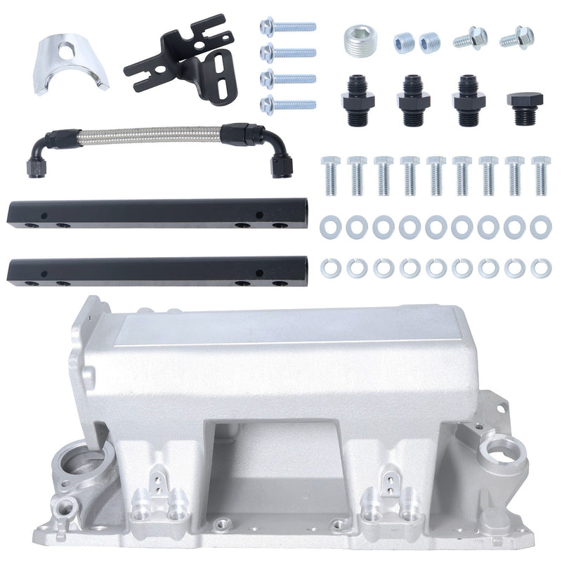 DURAFORCE EFI Multi-port Intake Manifold Kit For Chevrolet Buick GMC Oldsmobile V8 Silver