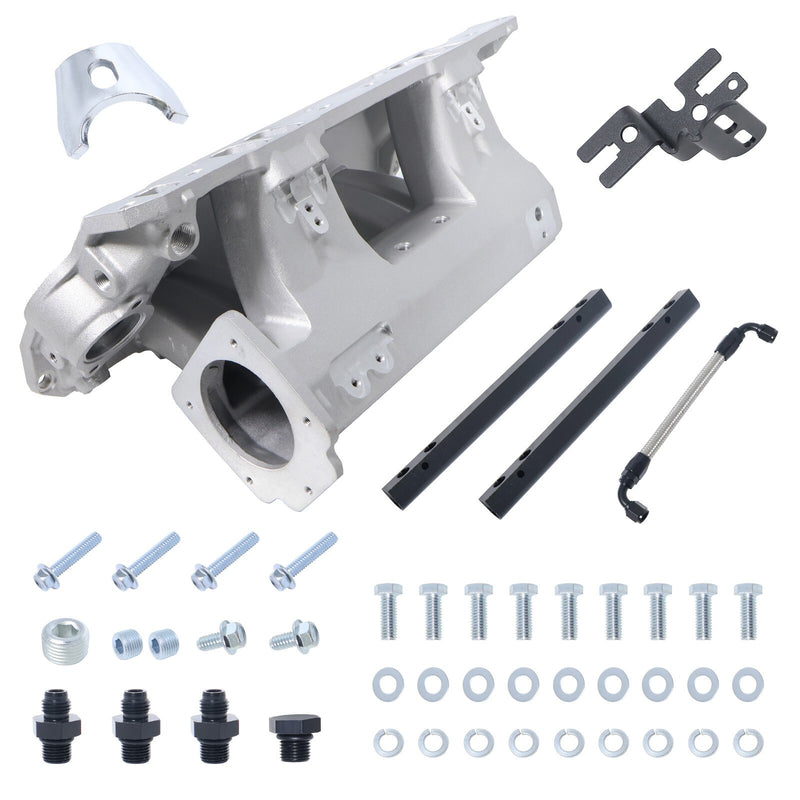 DURAFORCE EFI Multi-port Intake Manifold Kit For Chevrolet Buick GMC Oldsmobile V8 Silver
