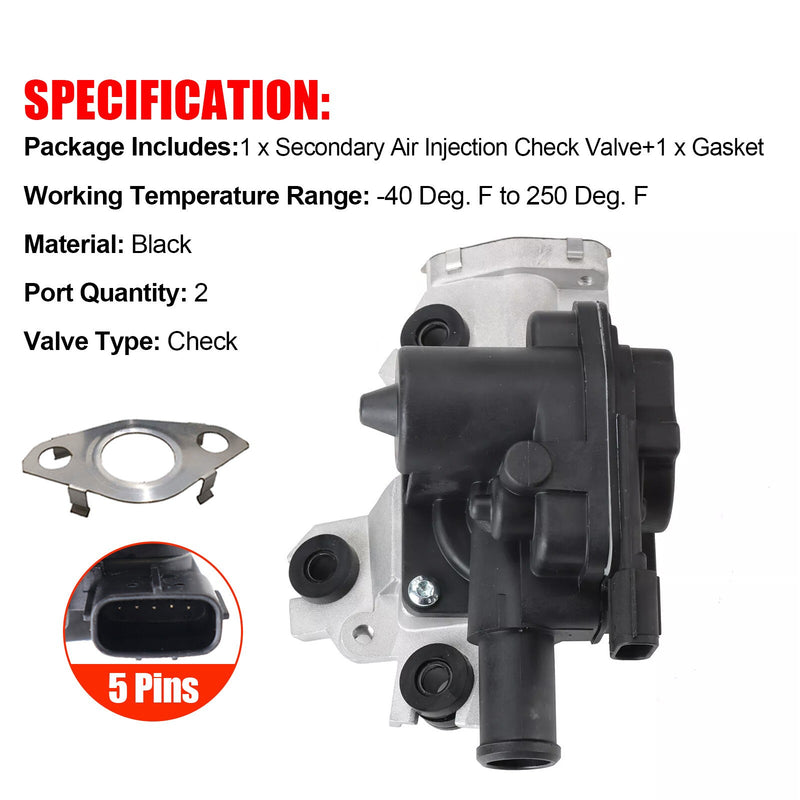 DURAFORCE Secondary Air Injection Check Valve Right 911-607 for Toyota Lexus GX460 10-13