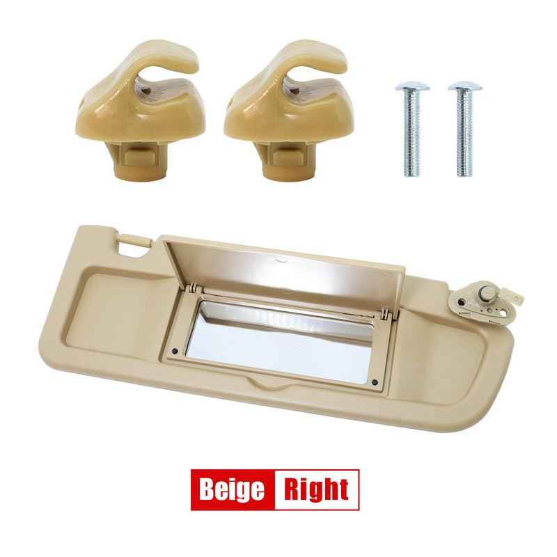 DURAFORCE 83230-SNA-A01ZA Sun Visor W/2 Clips For 2006-2011 Honda Civic Right Side Beige