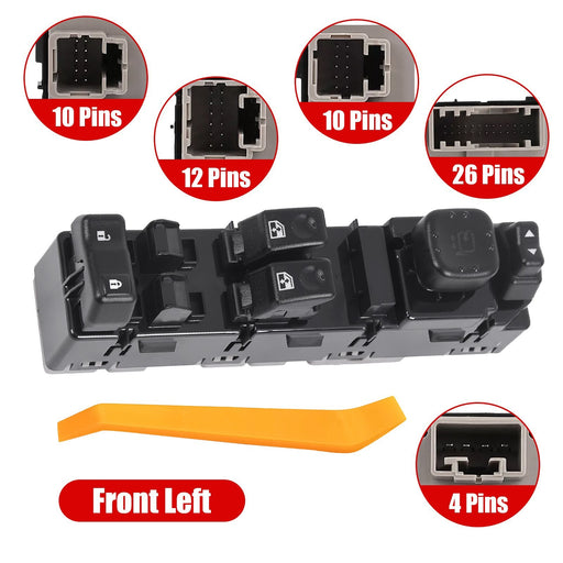 DURAFORCE Power Window Switch Front Driver Left Side For 03-07 Chevy Silverado 15883322