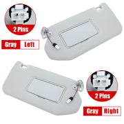 DURAFORCE Pair LH+RH Sun Visor Gray For Nissan Pathfinder 2014-19 Infiniti QX60 W/Lamp