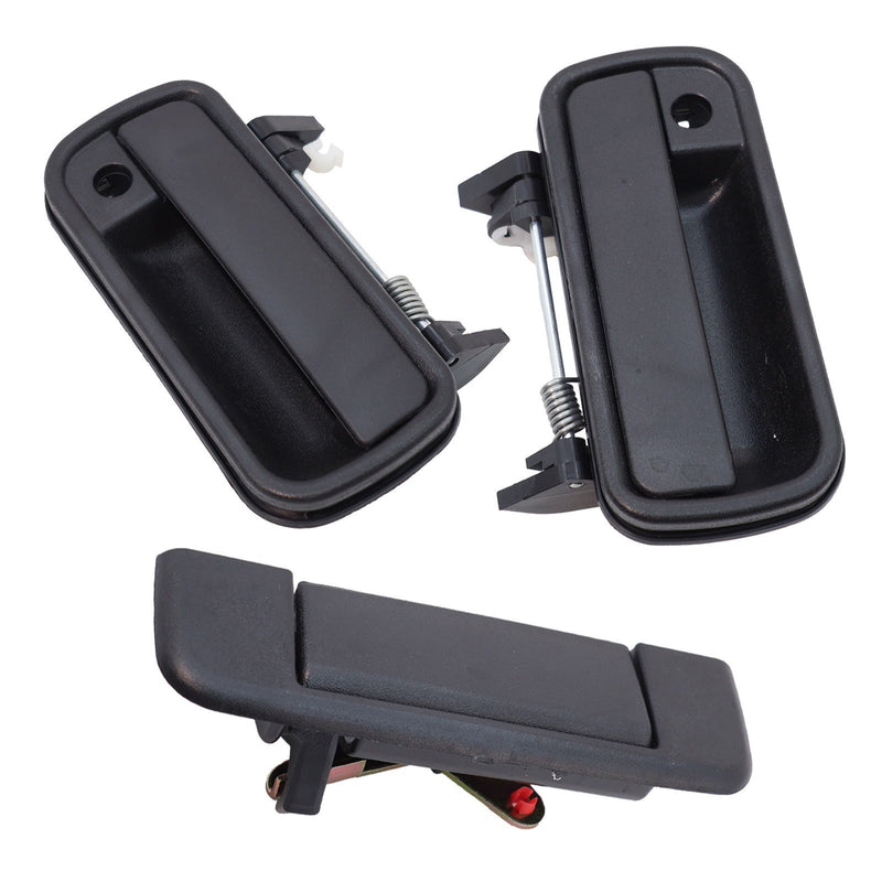 DURAFORCE Front Exterior Door Handle Set of 3 For 1989-1995 Toyota Pickup DLX 2-Door