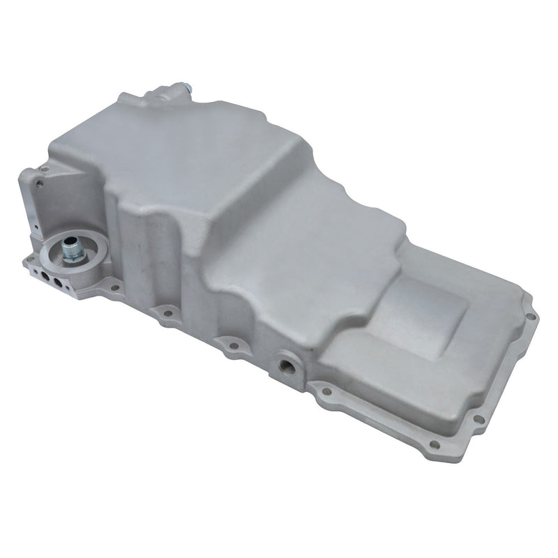 DURAFORCE For LS Retro-Fit Aluminum Rear Sump Oil Pan 302-3 W/Up Stainless Oil Dipstick