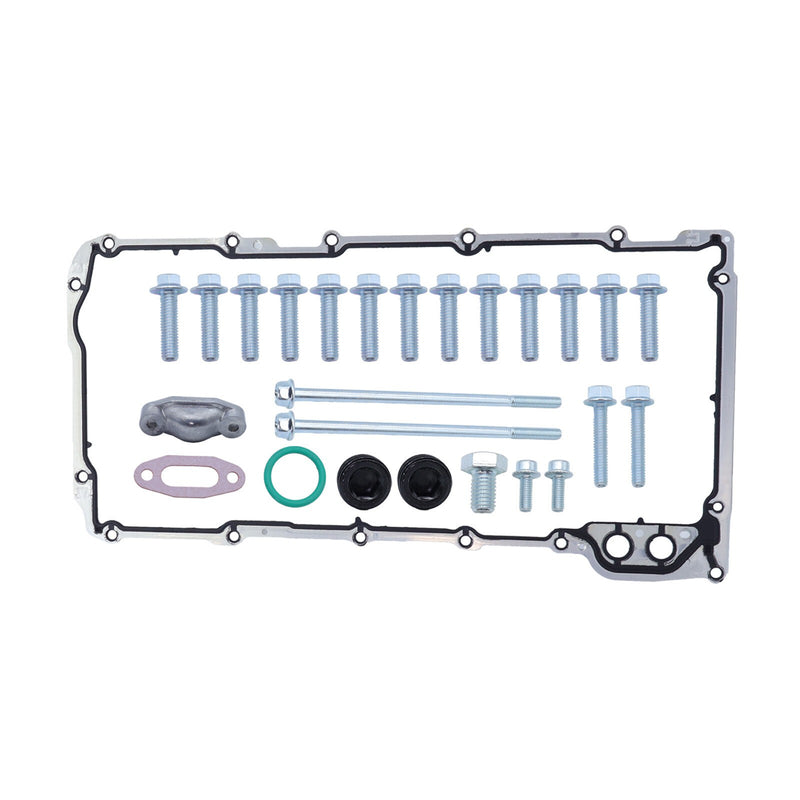 DURAFORCE For LS Retro-Fit Aluminum Rear Sump Oil Pan 302-3 W/Up Stainless Oil Dipstick