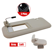 DURAFORCE Left Driver Side Gray Sun Visor w/Light&Clip BBM2-69-320C-75 For 2010-13 Mazda 3