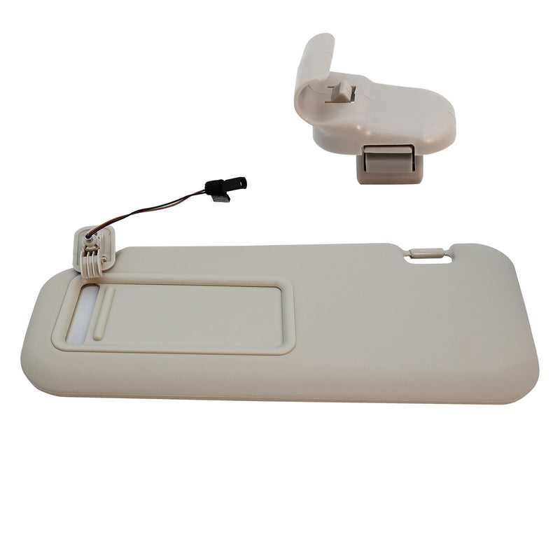 DURAFORCE Left Driver Side Gray Sun Visor w/Light&Clip BBM2-69-320C-75 For 2010-13 Mazda 3