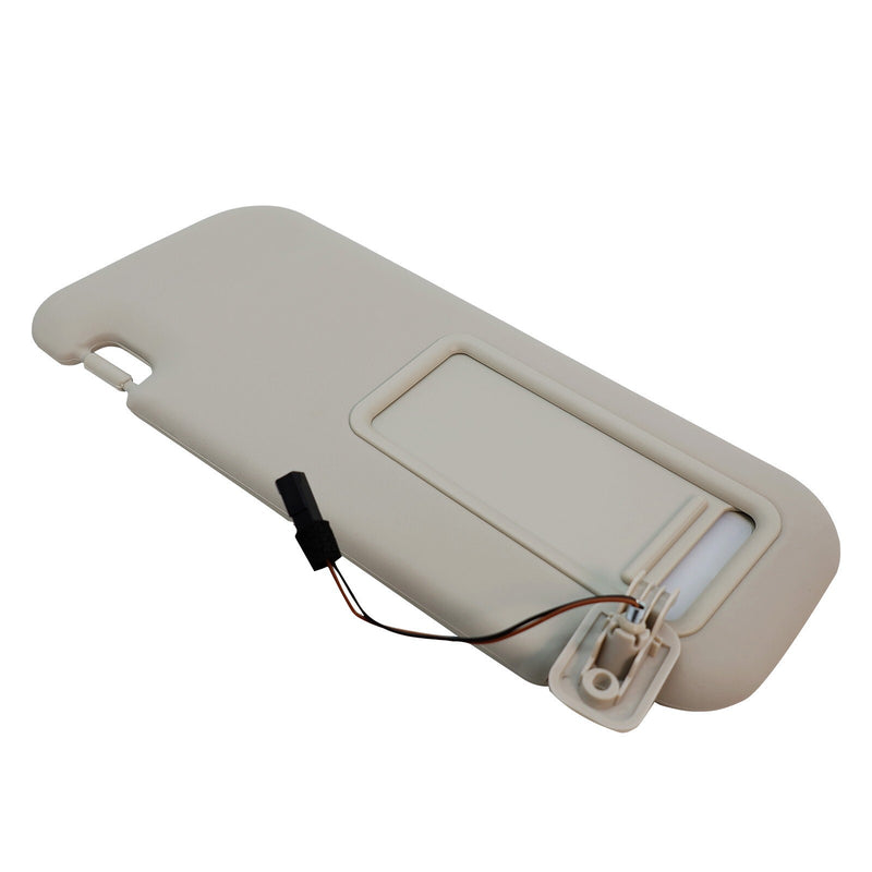 DURAFORCE Left Driver Side Gray Sun Visor w/Light&Clip BBM2-69-320C-75 For 2010-13 Mazda 3