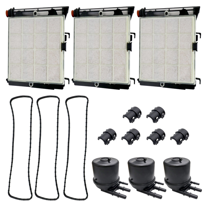 DURAFORCE 3x Diesel Fuel Filter Kit FD4625 New For 2017-2020 Ford F-250 F-350 6.7L