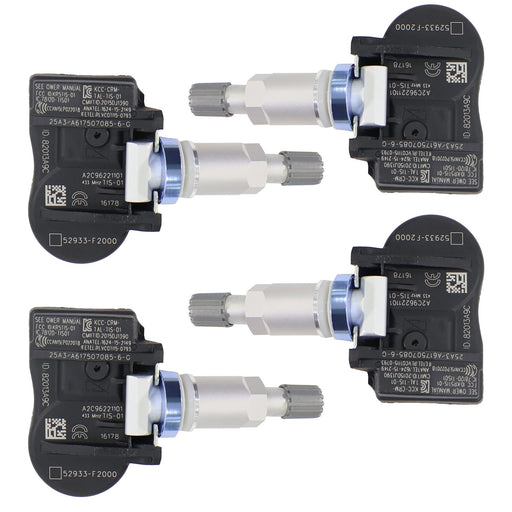 DURAFORCE 4Pcs Tire Pressure Monitor Sensor for Hyundai IONIQ SANTA KIA NIRO 52933F2000