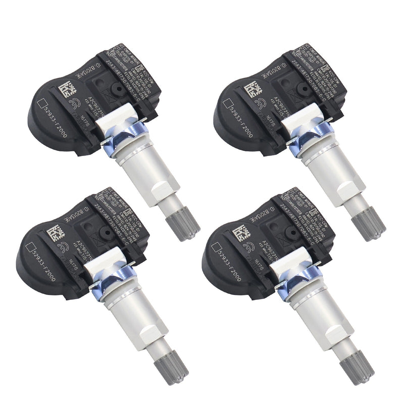 DURAFORCE 4Pcs Tire Pressure Monitor Sensor for Hyundai IONIQ SANTA KIA NIRO 52933F2000