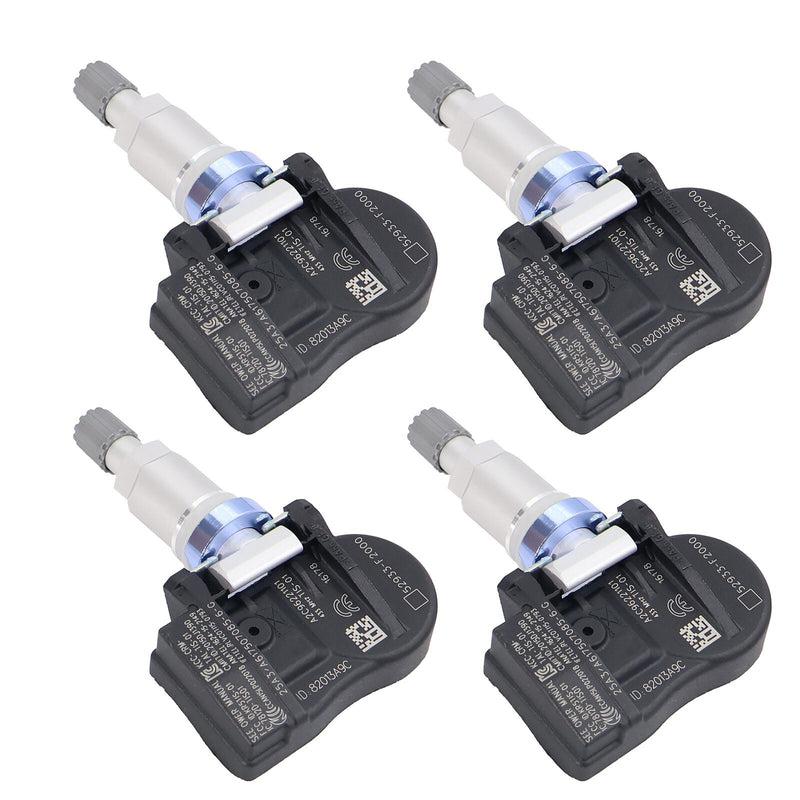 DURAFORCE 4Pcs Tire Pressure Monitor Sensor for Hyundai IONIQ SANTA KIA NIRO 52933F2000
