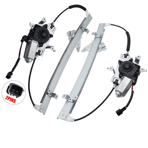 DURAFORCE 2Pcs Front Power Window Regulator with Motor For Nissan Frontier Suzuki Equator