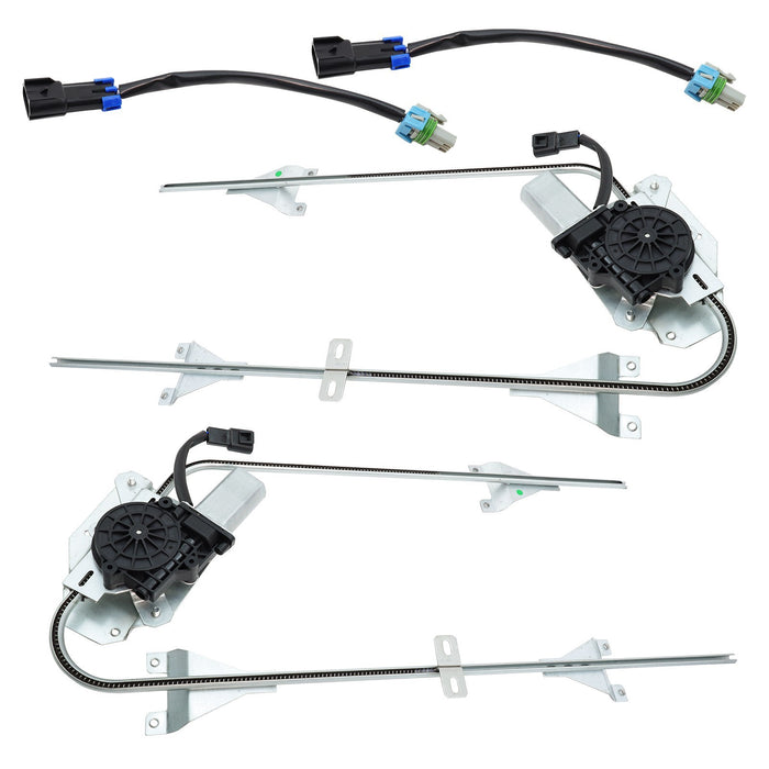 DURAFORCE 2x Front Power Window Regulator w/ Motor For International 9200 9900 Truck 00-07
