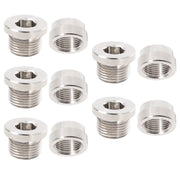 DURAFORCE 5x Stainless O2 Oxygen Sensor Bung Plug & Weld On Bung Plug Nut Cap M18 X 1.5