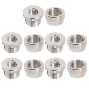 DURAFORCE 5x Stainless O2 Oxygen Sensor Bung Plug & Weld On Bung Plug Nut Cap M18 X 1.5