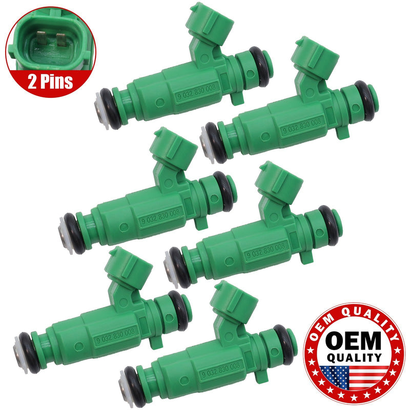 DURAFORCE SET OF 6 FUEL INJECTORS 35310-37150 FITS 1999-2011 HYUNDAI KIA 2.5L 2.7L 3.5L V6