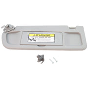 DURAFORCE Sun Visors W/Hanger Driver Left Side Hand For Honda Civic 2006-2008 Light Gray