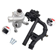 DURAFORCE For Mercedes C350e Electronic Water Pum W/3 Bolts & Engine Coolant Thermostat