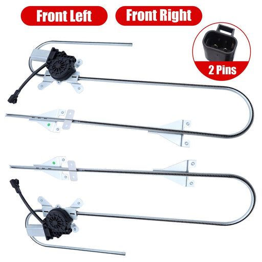 DURAFORCE 2X Front Left & Right Window Regulator W/Motor for Kenworth T370 T680 C500