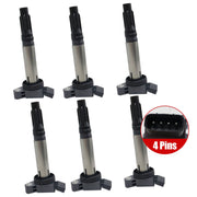 DURAFORCE New 6Pcs Ignition Coil UF487 For 05-21 Toyota Sienna RAV4 Lexus ES350 GS350