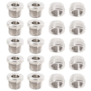 DURAFORCE 10 Set Oxygen Sensor Weld On Stainless Steel Bung + Hex Plug Cap Kit M18x1.5