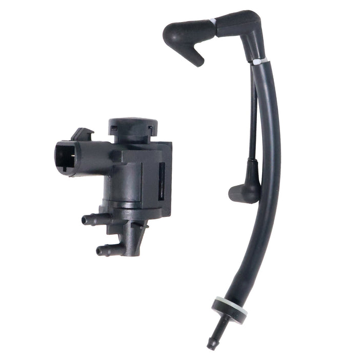 DURAFORCE 1x Auto Hub Lock Vacuum Line Tube Check Valve + 1x Solenoid For 15-20 Ford F150