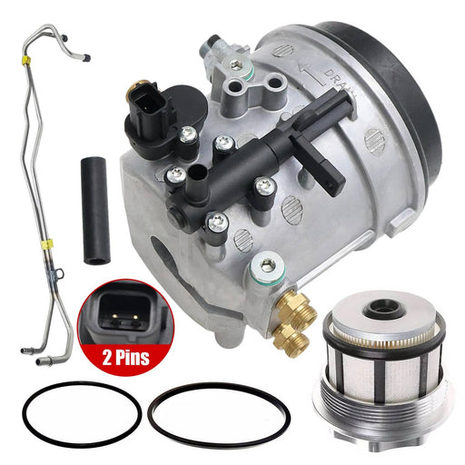 DURAFORCE For Ford F-350 Motorcraft Fuel Filter Housing W/Filter/Supply Return Line Kit