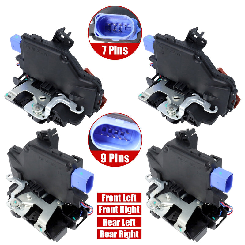 DURAFORCE 7L0839016D 4PCS Door Lock Latch Actuator For Porsche Cayenne VW Touareg Phaeton