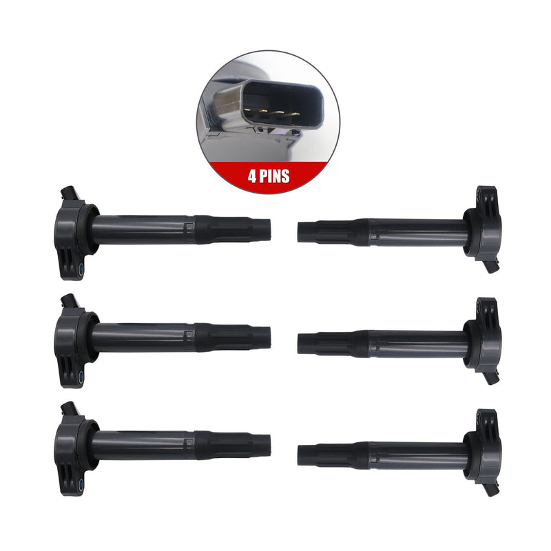 DURAFORCE Set of 6 Ignition Coil For Toyota Camry 4Runner Avalon 2005-21 4.6L 9191902251