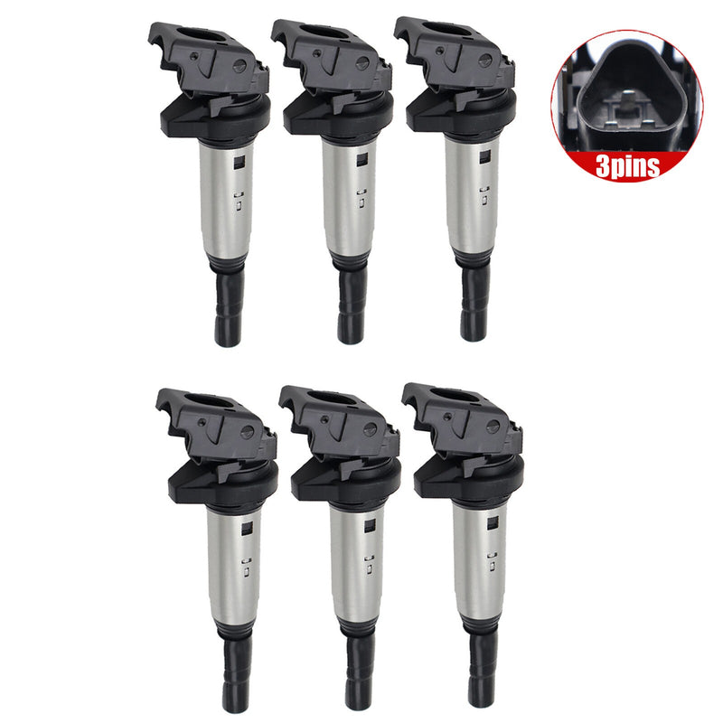 DURAFORCE 6 x Ignition Coil Pack For BMW 545i 535xi 535i 530xi 530i 528i 12137551049