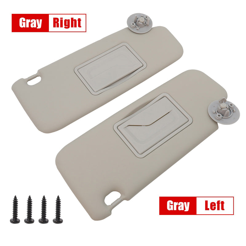DURAFORCE 1 Pair Fits Chevrolet Sonic 2012-2016 1.4L 1.6L 1.8L Left & Right Gray Sun Visor