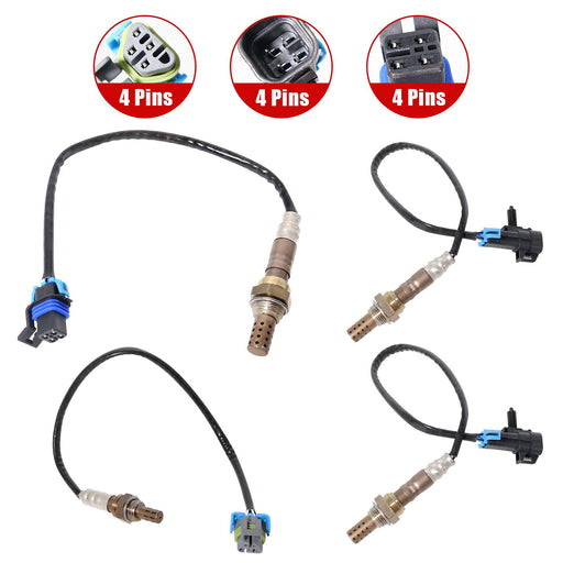 DURAFORCE 12606671 4 x O2 Oxygen Sensor For Chevy Trailblazer 2008-2009 GMC Envoy Saab