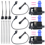 DURAFORCE 3Pcs Ignition Coil & Connector & Wireset 90919-02216 for LEXUS TOYOTA SUPRA