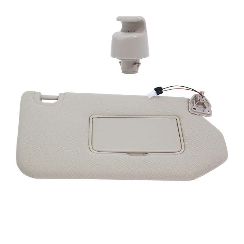 DURAFORCE Beige Right Side Sun Visor w/Light &Clip For Nissan Pathfinder 13-18 96400-9PB0A