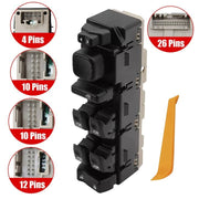 DURAFORCE 15883320 Power Window Switch Front Driver Left Side Black For Chevy Silverado