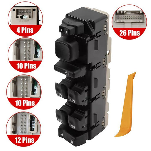 DURAFORCE 15883320 Power Window Switch Front Driver Left Side Black For Chevy Silverado