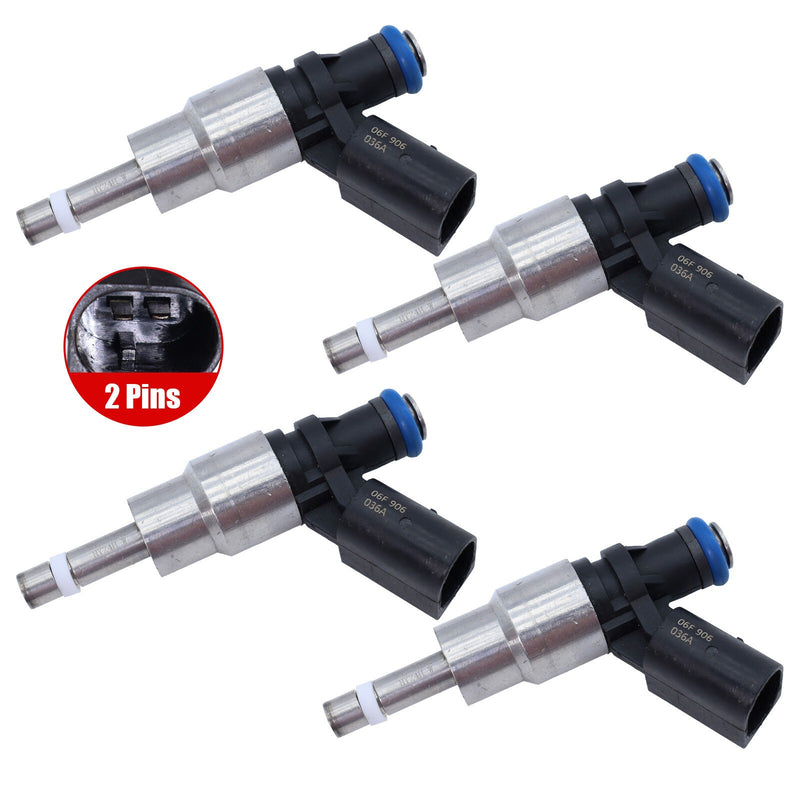 DURAFORCE 4Pcs 06F906036A Fuel Injectors For 2005-2009 VW Audi A4 Quattro 2.0L I4 Turbo