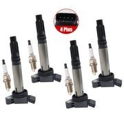 DURAFORCE UF487 4X Ignition Coil + 4X Spark Plugs For Scion tC Toyota Avalon L4 2.5L