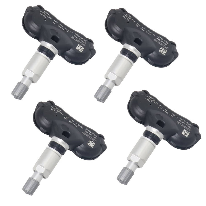 DURAFORCE Set of 4 TPMS Tire Pressure Sensor 52933-2F000 For Hyundai Kia ACURA RLX TL ZDX